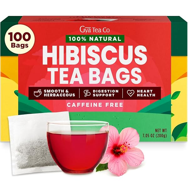 GYA TEA CO HIBISCUS HERBAL TEA BAGS (100...