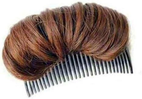 Amazon Co Jp 見えないふわふわヘアパッド 太め髪増毛ヘアパッド プリンセススタイリングヘッドウェア レディースなべ頭ツール ヘアコームヘアクリップ 12cm 淡い茶色 ホーム キッチン