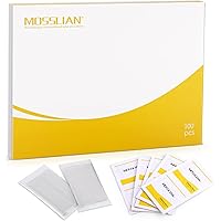 MOSSLIAN 100 Count Hearing Aid Wipes and cloth Individually Wrapped,Cleaning Wipes for Hearing Aid,Earplugs, Glasses,Phone Sc