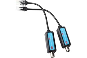 Yaami IP Passive Extender Ethernet Over Coax 1 CH,IP Network to Coaxial Transmitter IP Network Converter 1Pair 10 100Mbps