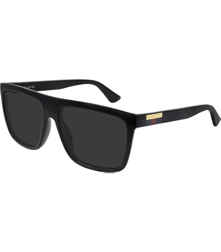 Gucci Men's Sunglasses, Black-black-grey, 57 at Amazon Women's