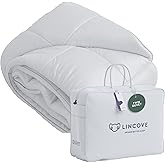 Lincove Canadian Down Comforter – Extremely Soft and Lightweight Duvet Insert – Corner Loops in Each Corner, 600 Thread Count - 100% Cotton Sateen Shell, Twin