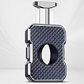V-Cut Cigar Cutter ，23mm Max Stainless Steel Sharp Blade Cigar Guillotine Scissors Cigar Diameter Guillotine for Men Gift (Blue)