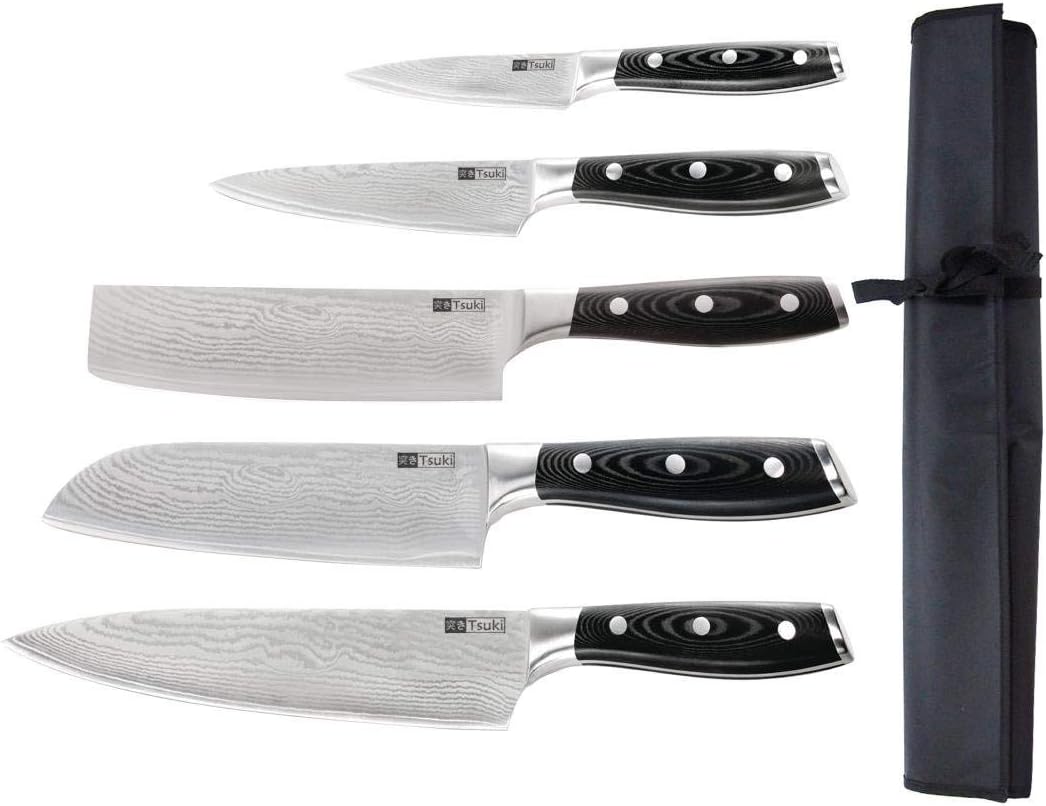 Tsuki S617 Knife Set and Wallet, 5 Piece
