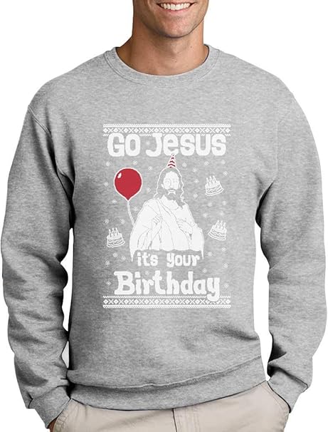 Green Turtle T-Shirts Ugly Christmas Sweater Go Jesus It's Your Birthday Sweatshirt