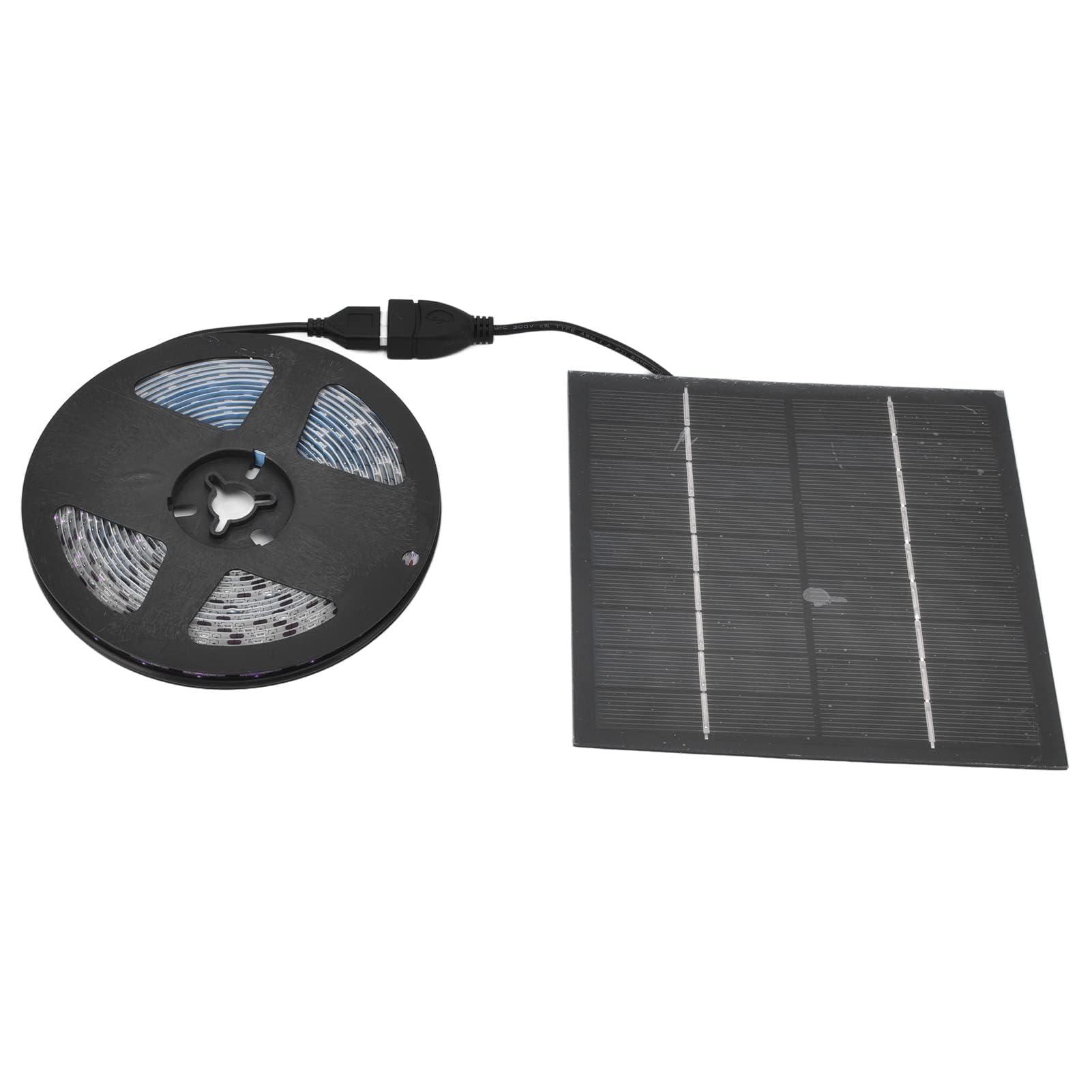 LiebeWH Plant Grow Light Strips 5W Solar Powered LED Plant Growing Lamp Solar Panel Fast Heat Dissipation Plant Light for Outdoor Indoor Garden (0.5M)