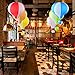 Lee-Buty 6pcs Hanging Paper Lanterns Hot Air Balloon Shape Lanterns with 1 Piece of Hanging Line for Party Birthday Wedding Christmas Decoration