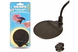 Hydor Betta Bowl Slim Fish Tank Heater, 7.5-watt, measures 3.5 inches round, black; For tanks 2-5 gallons