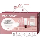 Momcozy 73PC Breastfeeding Essentials Kit,New Moms Postpartum Essentials | Hospital Bag Must-Haves, with Nursing Pads, Hot &amp; Cold Breast Pads, Nipple Cream, Colostrum Collectors, Milk Storage Bags
