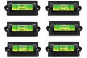 YOTOM Standard Bubble Levels Use for RV Leveling, Travel Trailer, Camping, Tripod, Phonograph, Turntable - 6 Count