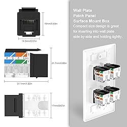 VCE Cat6 RJ45 Keystone Jack Insert Slim Profile