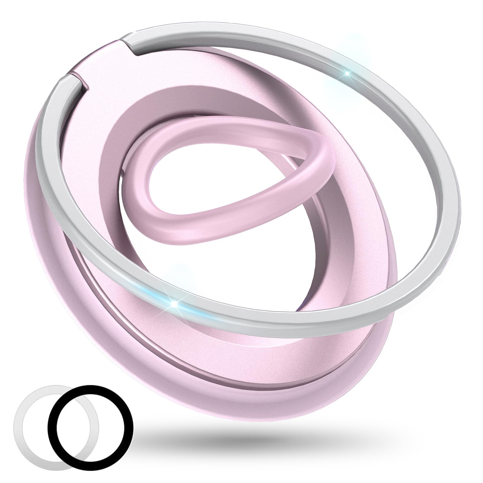 Photo 1 of [2025 Upgrade] Magnetic Phone Grip for MagSafe, 360° Rotation Phone Ring Grip Stand, Finger Kickstand Two-Sided Magnet Compatible with iPhone 17/16/15/14/13/12/11 Pro/Max MagSafe Accessories