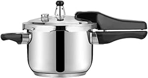 Pressure Cooker Stove Top Pressure Cooker Stainless Steel Cookware Induction Compatible Manual Slow Cooker Rice Cooker Steamer Saute Suitable for All Families (Color : Silver, Size : 20cm)