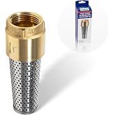 1 Inch Foot Valve with Backflow Prevention, Universal One-Way Female Pipe Thread Check Valve, Lead-Free Brass Construction for Lakes Wells and Ponds Filtering