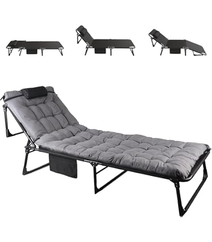 Lit De Camping Pliant En Aluminium - Catres Para Camping - 74x27x18 Inches - Vert