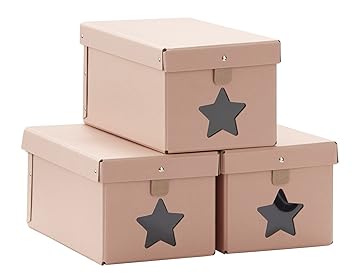 Kids Concept Star Set Of 3 Cardboard Boxes Box Decoration Sweden