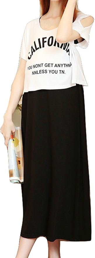 Amazon 福美康 Fumeikang マタニティ ワンピース 着たまま授乳 授乳服 マキシワンピース チュニック ブラック ワンピース チュニック ベビー マタニティ 通販