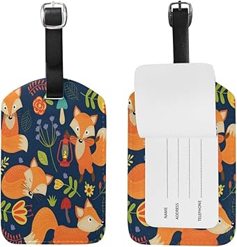 fox luggage tag