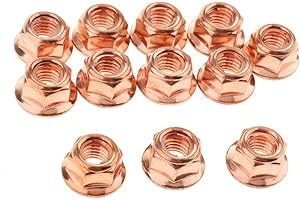12 x Copper Flashed Exhaust Manifold Nuts M8 Pitch High Temperature for BMW 3 Series E30