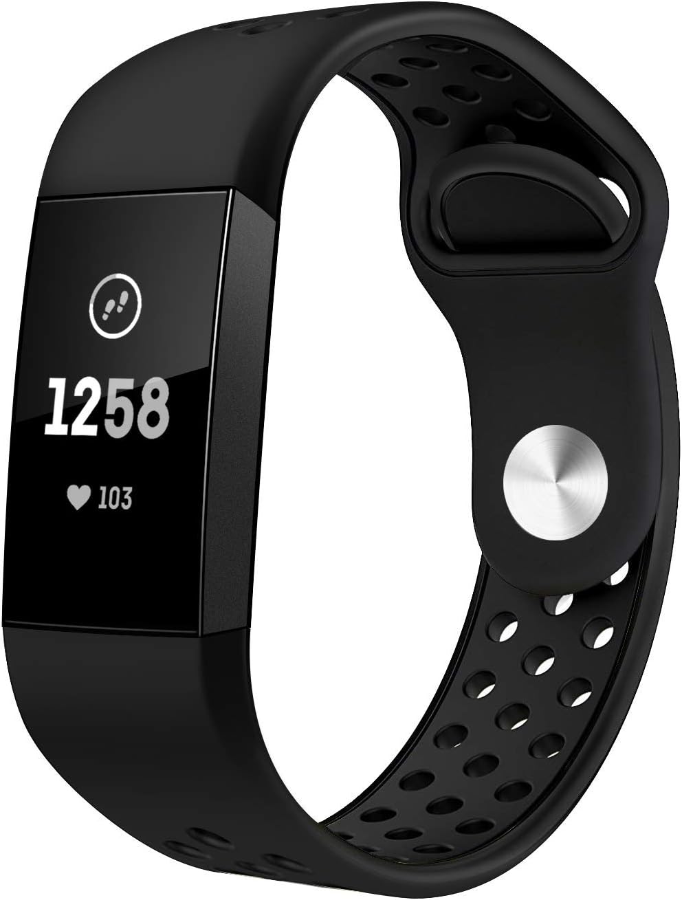 TSAAGAN Compatible Fitbit Charge 3 Bands, Slim Thin Replacement Narrow Silicone Sport Accessory Strap Wristband Compatible for Fitbit Charge 3/ Charge 3 SE Fitness Tracker