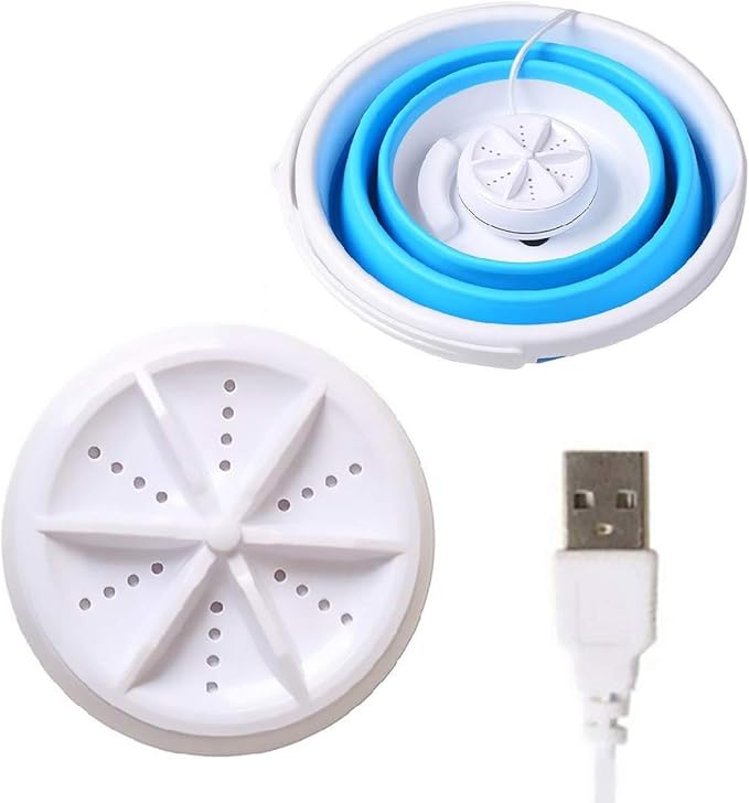 Mini Portable Washing Machine Folding Bucket Compact Turbo