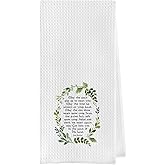 Geqtt Irish Blessing Dish Towel - Irish Gifts Decorative Waffle Weave Kitchen Towels, Irish Gifts Hand Towels, Irish Tea Towels, Irish Gifts for Women, St. Patrick's Day Gifts (16×24 Inches)