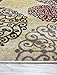 Contemporary Modern Floral Cream 5'3
