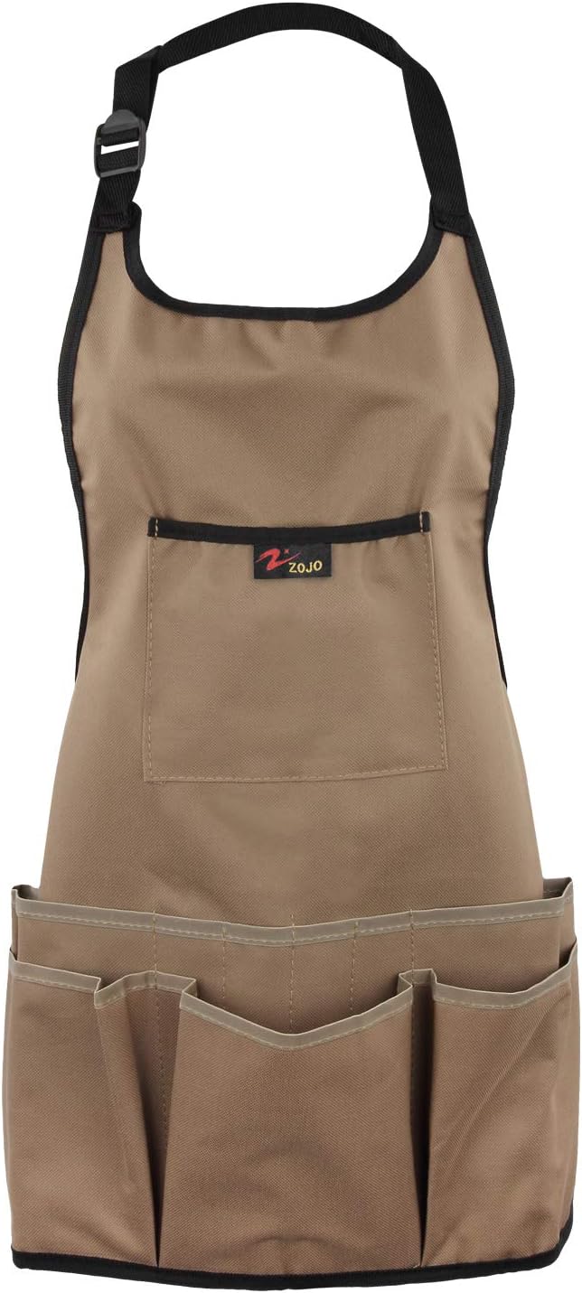 Discoball Oxford Cloth Garden Apron with 13 Pockets Waterproof Wear-Resistant