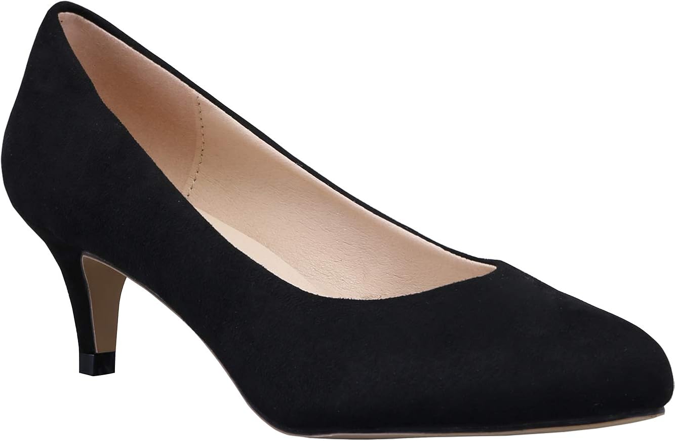 round toe kitten heels