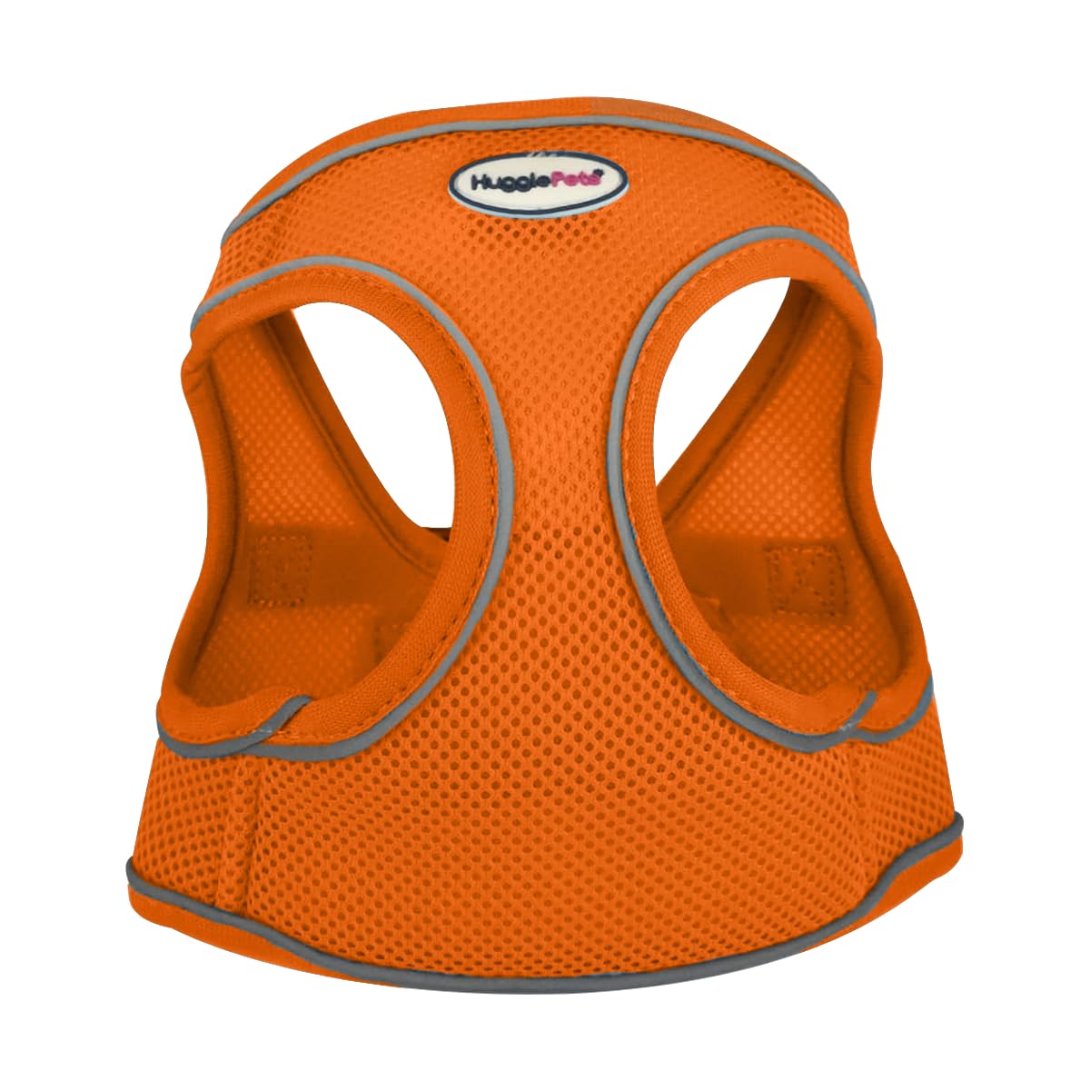 HugglePets Air Mesh Step In Dog Harness - Orange (Large - 52-60cm) Strong & Secure Lightweight & Breathable Harness for Large Dogs with Reflective Lining.