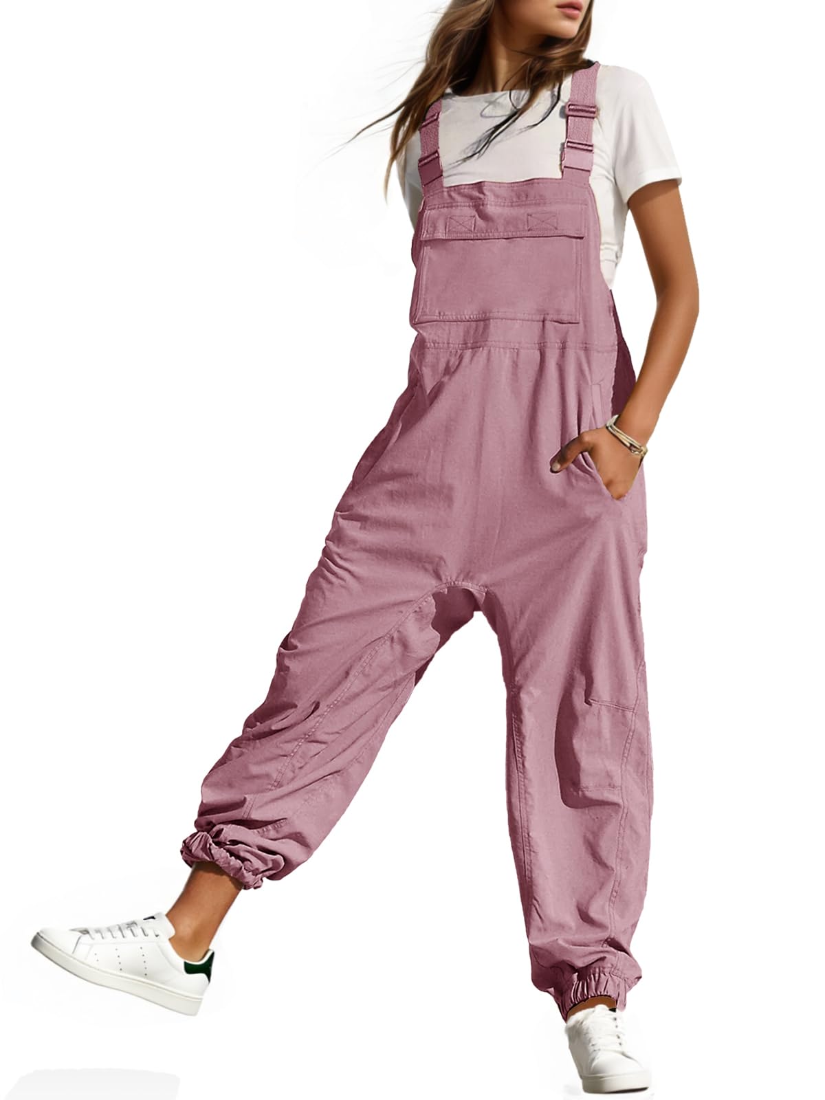 Photo 1 of (BAGGED) Cicy Bell Womens Casual Overalls Baggy Adjustable Straps Bib Jogger Jumpsuits Cute Cozy Outfits