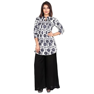 short kurtis with palazzo pants