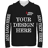 Custom Men's Sun Protection Hoodie Shirt Custom Hoodies Design Your Own Photo Text Logo Personalized Funny Shirt