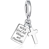 925 Sterling Silver Charms Fit Pandora Charms Bracelet God Has You In His Arms I Have You In My Heart Fit Wife Daughter Mother's Day Christmas Birthday Gift