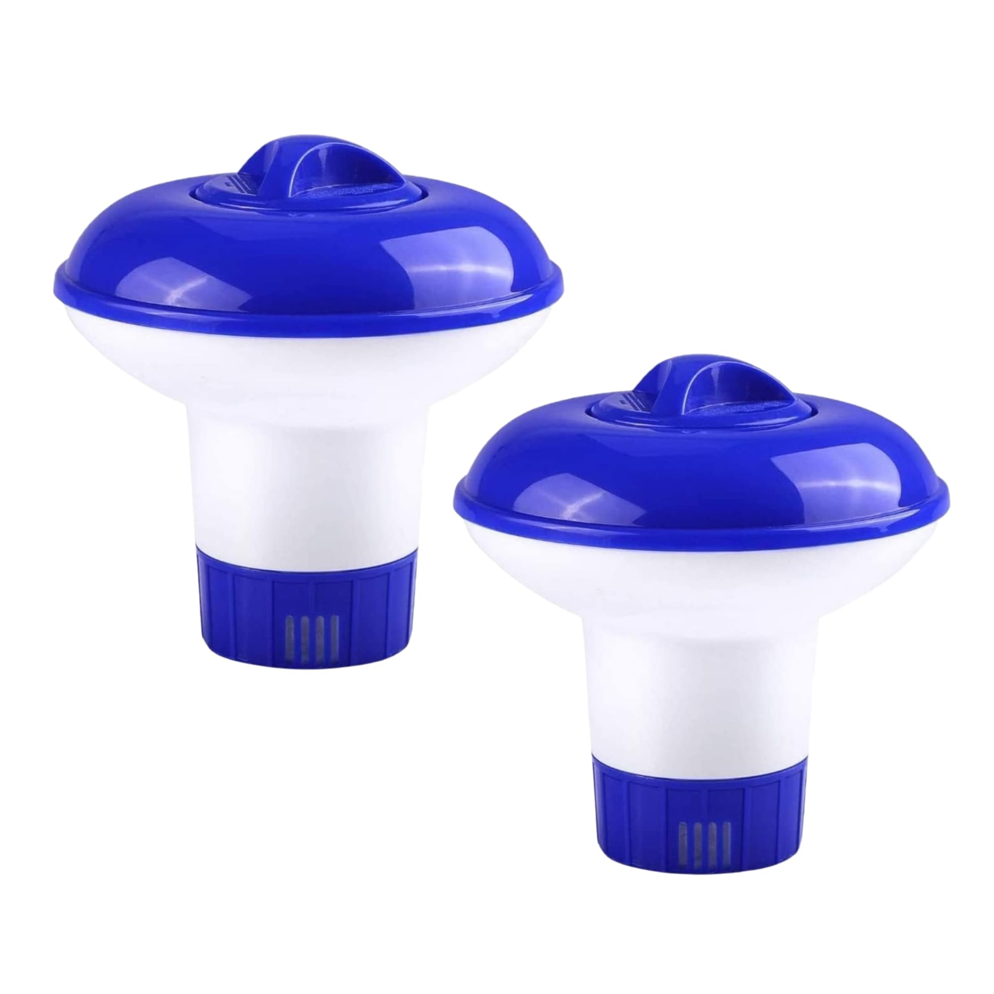 2Pcs 5 Inch Floating Chlorine Dispenser for Hot Tubs, Swimming Pools - Adjustable Chlorine Tablets Floater Holder, Hot Tub Accessories for Spas, Paddling Pools and Pool Chemicals