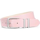 VONMELLI Women's Soft Faux Leather Belt for Jeans Pants Dress Fashion Ladies Waist Belt with Gold/Silvery Buckle