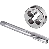 Burkit M8 X 1.25 Tap and Die Set Left Hand, M8 x