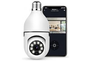 Câmera de Segurança IP WiFi Full HD 1080p, Visão Noturna Infravermelho, Detecção de Movimento, Áudio Bidirecional, Giratória, Prova D'água, Bivolt