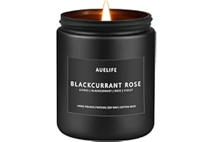 AUELIFE Blackcurrant Rose Candle | Soy Candles for Home Scented - Candle Gifts for Women Men, Scented Candles for Home, Men Women Fragrances Aromatherapy Gifts - 7oz 50 Hours Long Burning