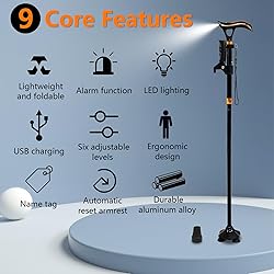LJINNOVEX Folding Adjustable Walking Cane with