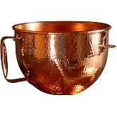 Sertodo Copper Mixing Bowl | Fits KitchenAid Lift Stand Mixer | 6 Qt