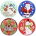 Round Plastic Printed Resuable Christmas Food Storage Containers with Lids, 9
