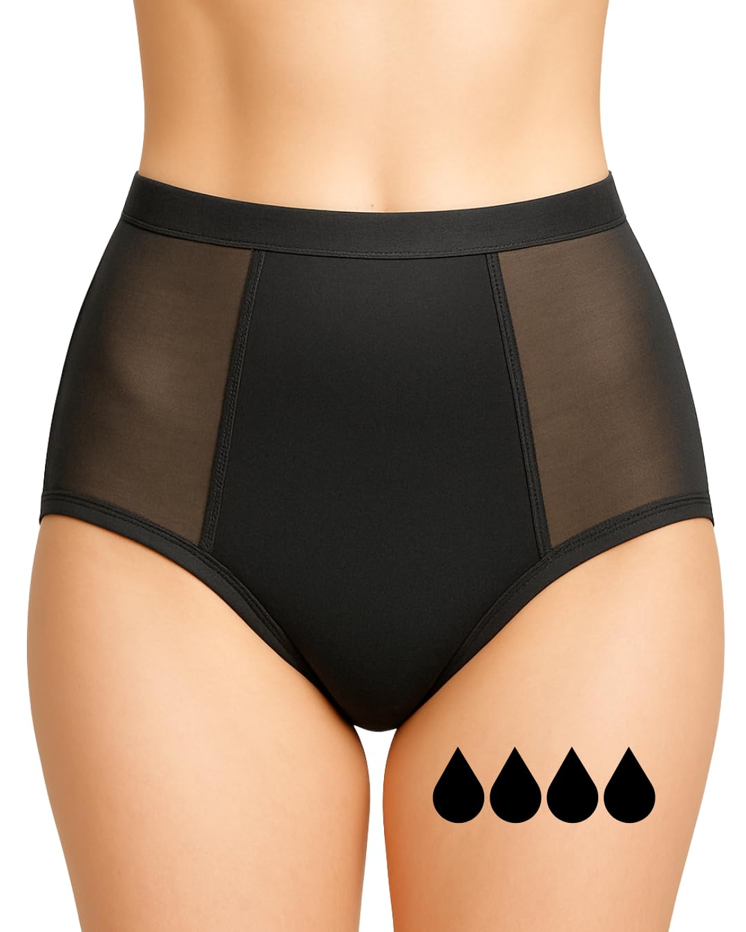 NoBlood Period Pants Heavy Flow for Women and Teenage Girls - Washable - Cotton - Eco-friendly - Menstrual Underwear - Absorbent Periods Undies - Womens Teens Girl (Eleen, XXL) — image 1