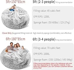 YudouTech (No Filler) Bean Bag Chair Cover Without