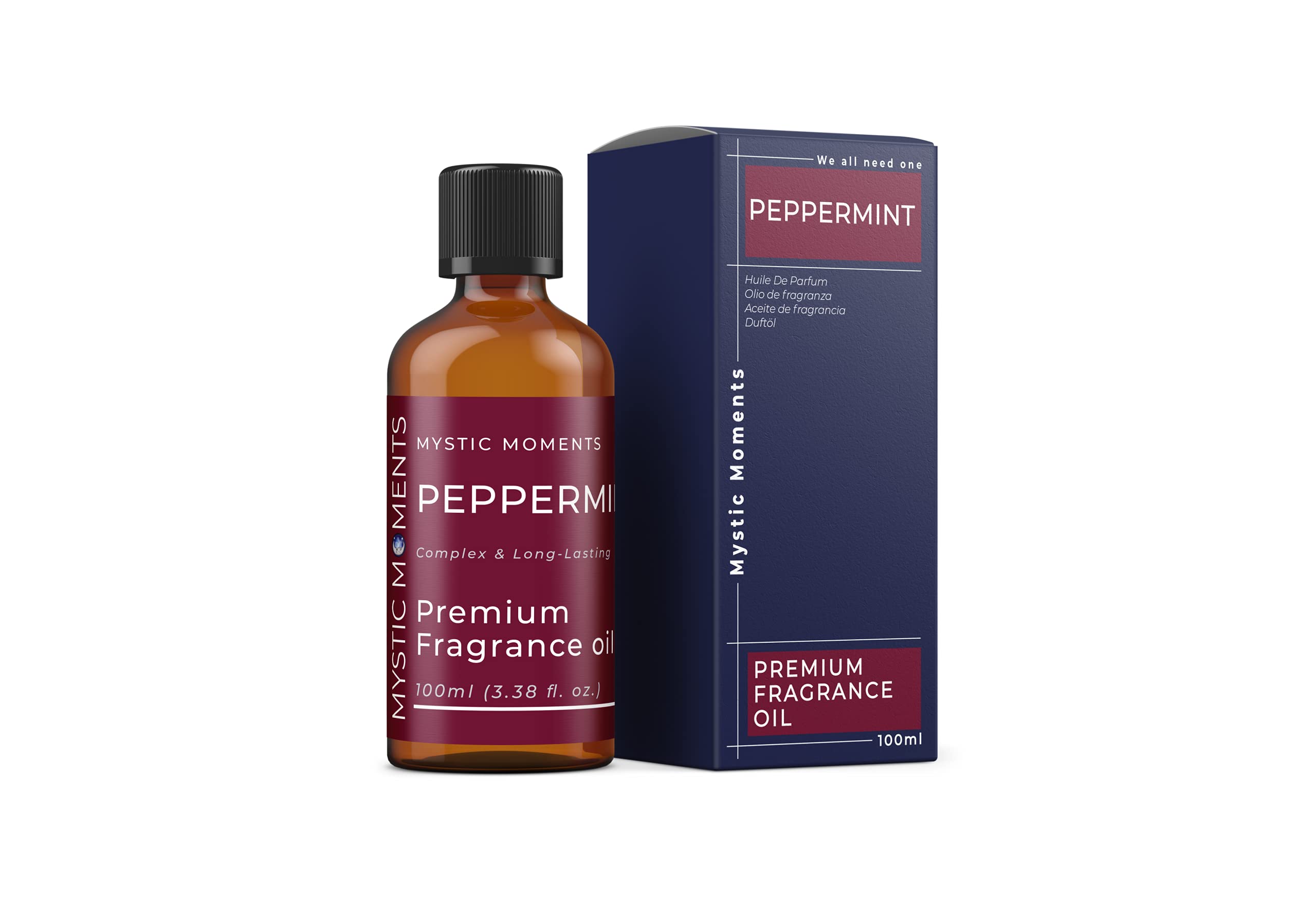 Mystic Moments | Peppermint Fragrance Oil - 100ml - Perfect for Soaps, Candles, Bath Bombs, Oil Burners, Diffusers and Skin & Hair Care Items — image 1