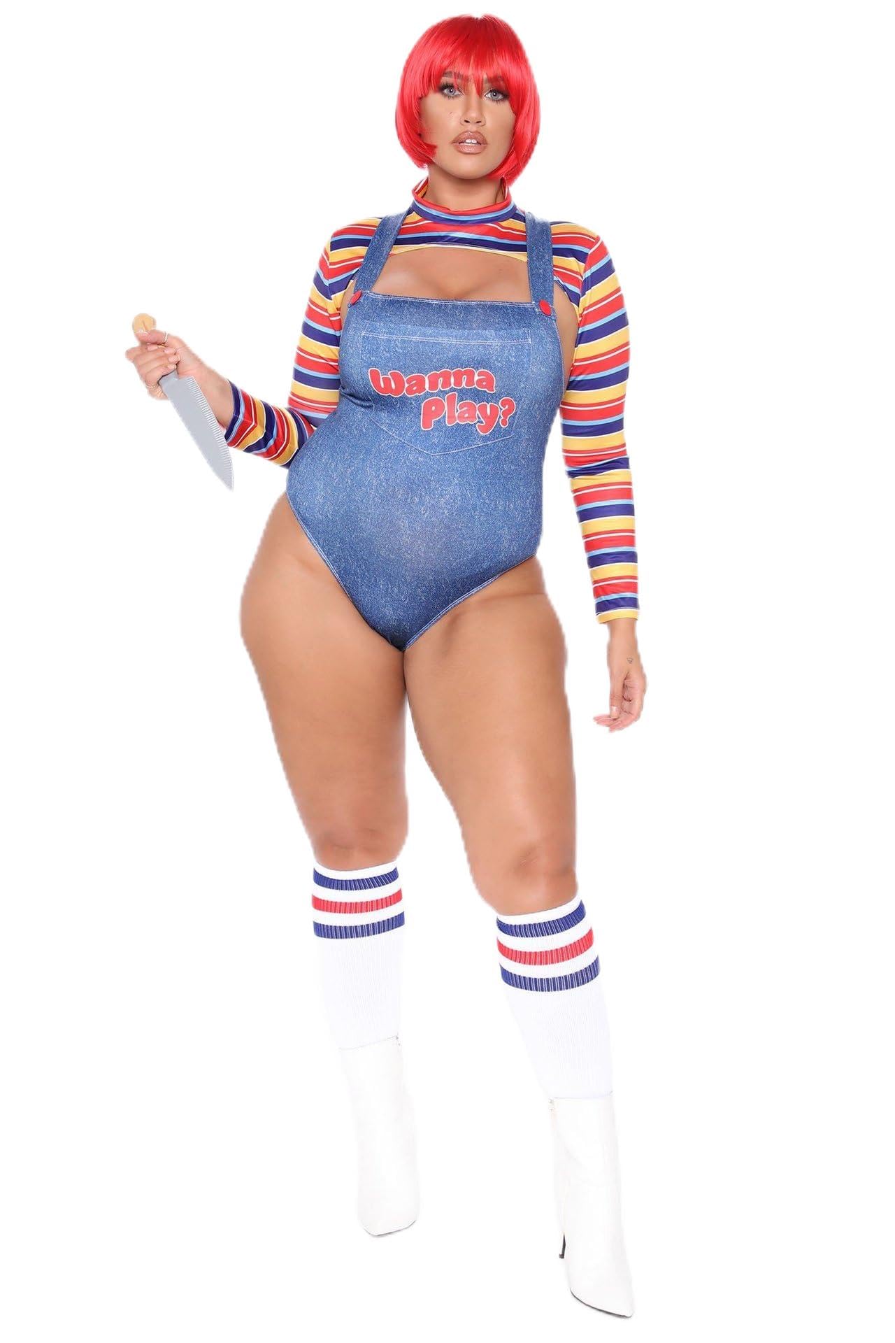 Photo 1 of Lagusida Adult Sexy Chucky Costume Women Gothic Fancy Dress(XXL)