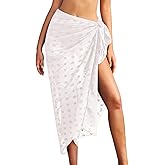 Ekouaer Women Sarong Swimsuit Coverups Chiffon Long Bikini Wraps Sheer Beach Bathing Suit Cover Up