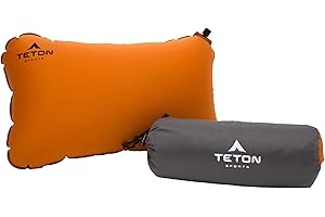 TETON Sports Camp Pillow; Great for Travel, Camping and Backpacking; Washable, Orange