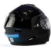 BITEHARDER Snowmobile Helmet Safety Light, High-Visibility Snowmobile Accessory, LED Rear Helmet Light, Blue