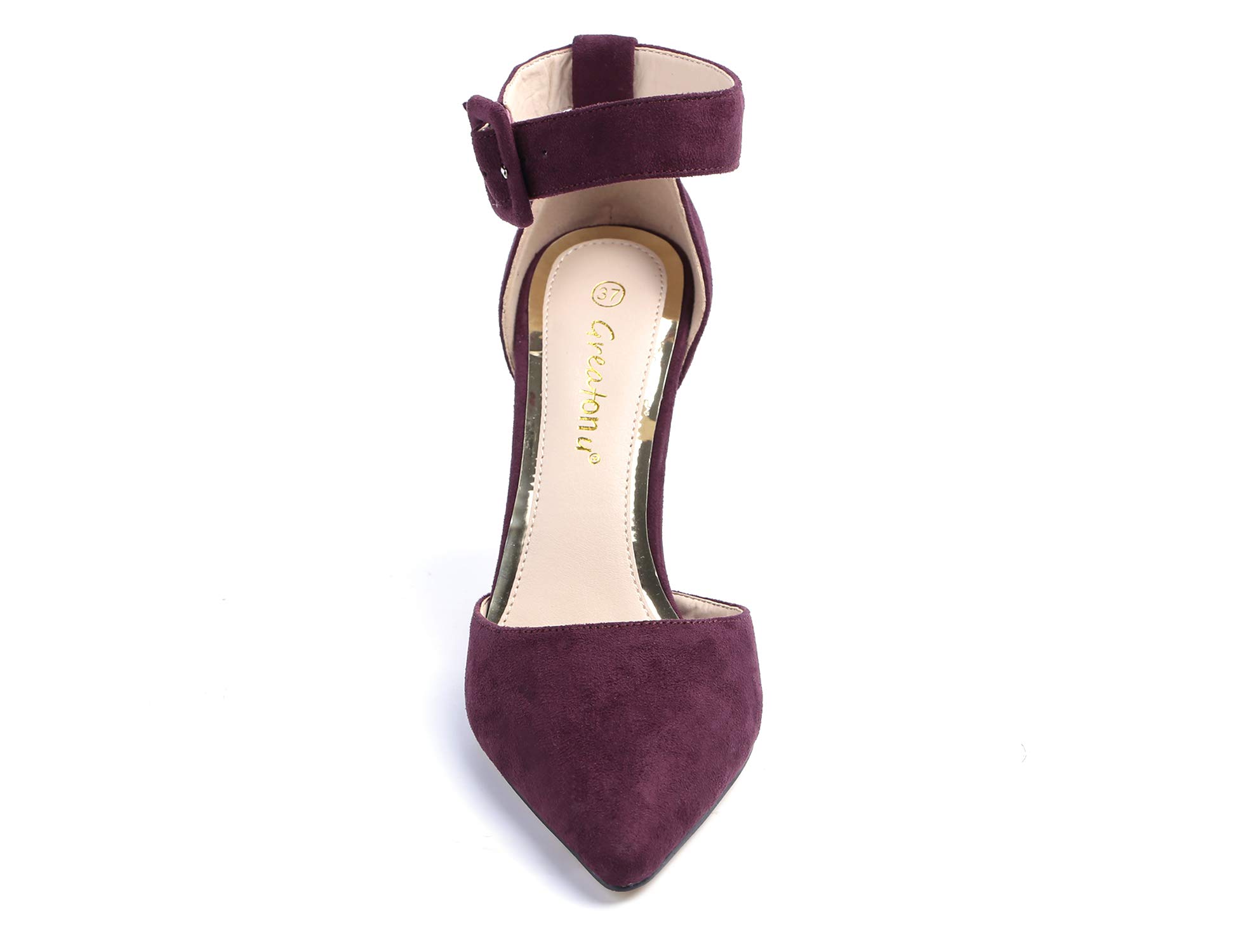 Greatonu Women High Heel Ankle Strap Closed Toe Sandals - Image 4